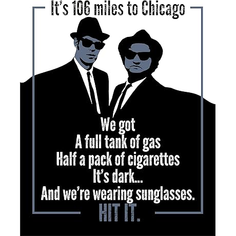 BLUES BROTHERS MOVIE QUOTE POSTER | Classic Film Decor