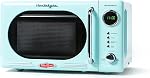Nostalgia 0.7 Cu. Ft. Retro Compact Countertop Four à micro-ondes, Ivoire