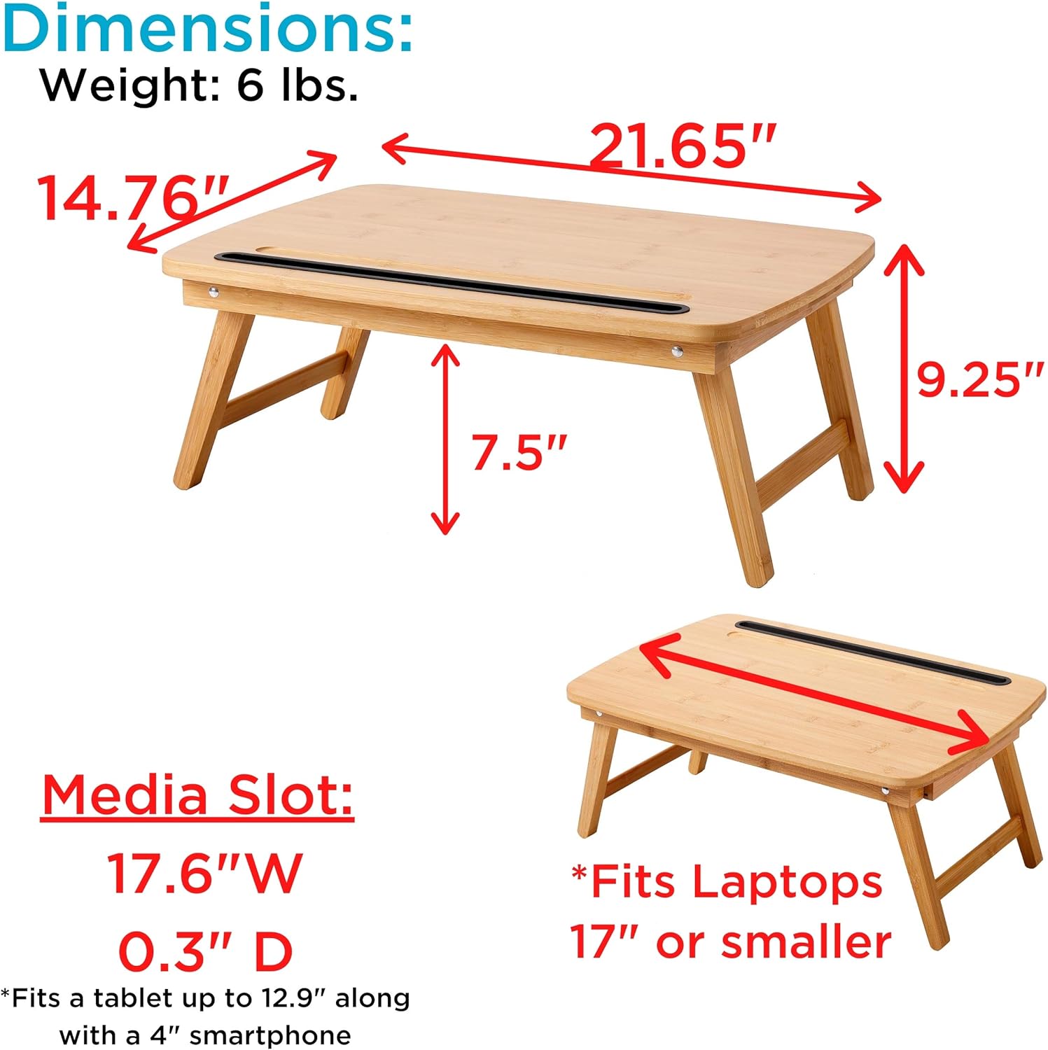 Buy BIRDROCK HOME Portable Sit or Stand Desk with Storage Drawer and
