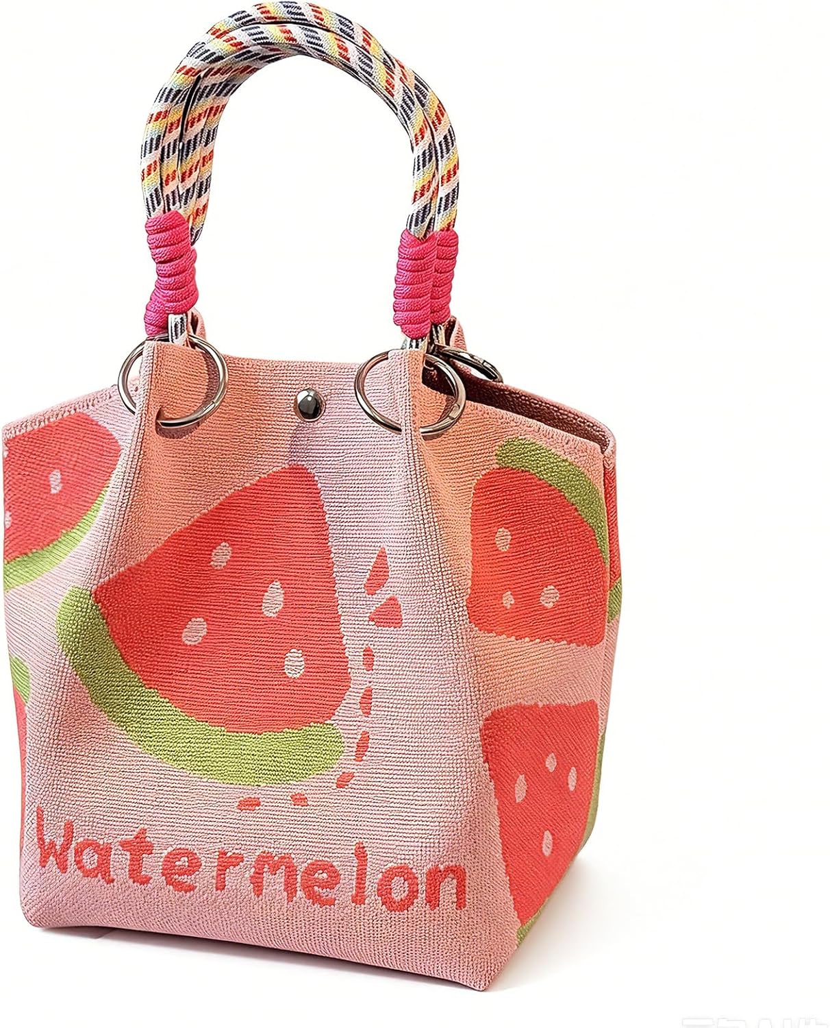 Cute Tote Bag Gift Bag Party Favor for Women, Mini Knit Totes Shoulder Handbag for Beach Travel Wedding Chrismas