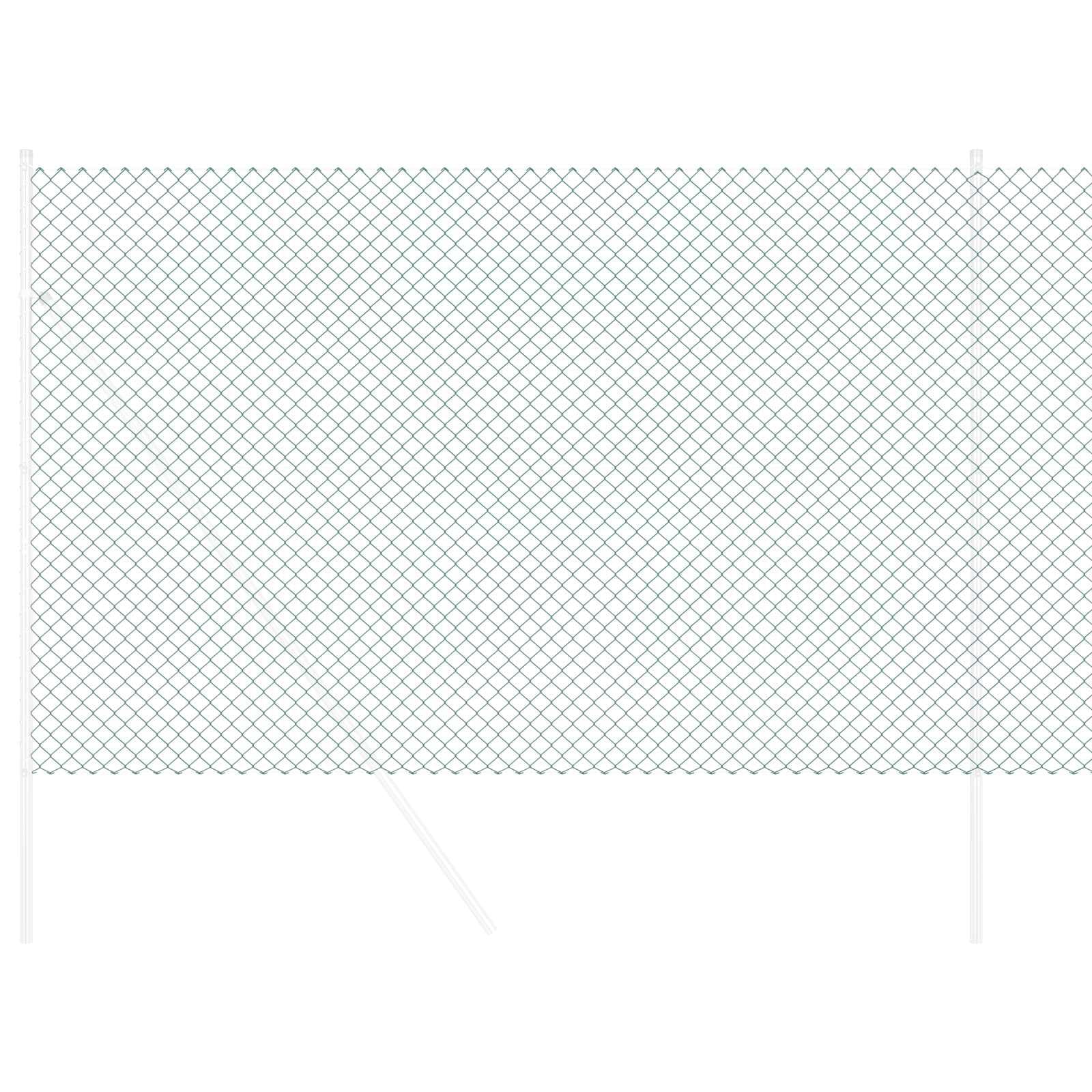 Kettenzaun Grün Stahlzaun 100 x 160 cm wetterfester Gartenzaun mit Sichtschutz, Korrosionsbeständig und UV-beständig für Terrasse, Vorgarten und Grundstücksabgrenzung