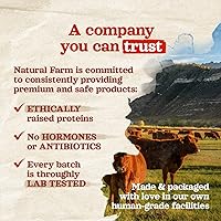 Vista 8 de Natural Farm Power Bully Sticks - Masticables para perros (6 pulgadas, paquete de 15), masticables 2 en 1: mejilla de res de alta calidad envuelta