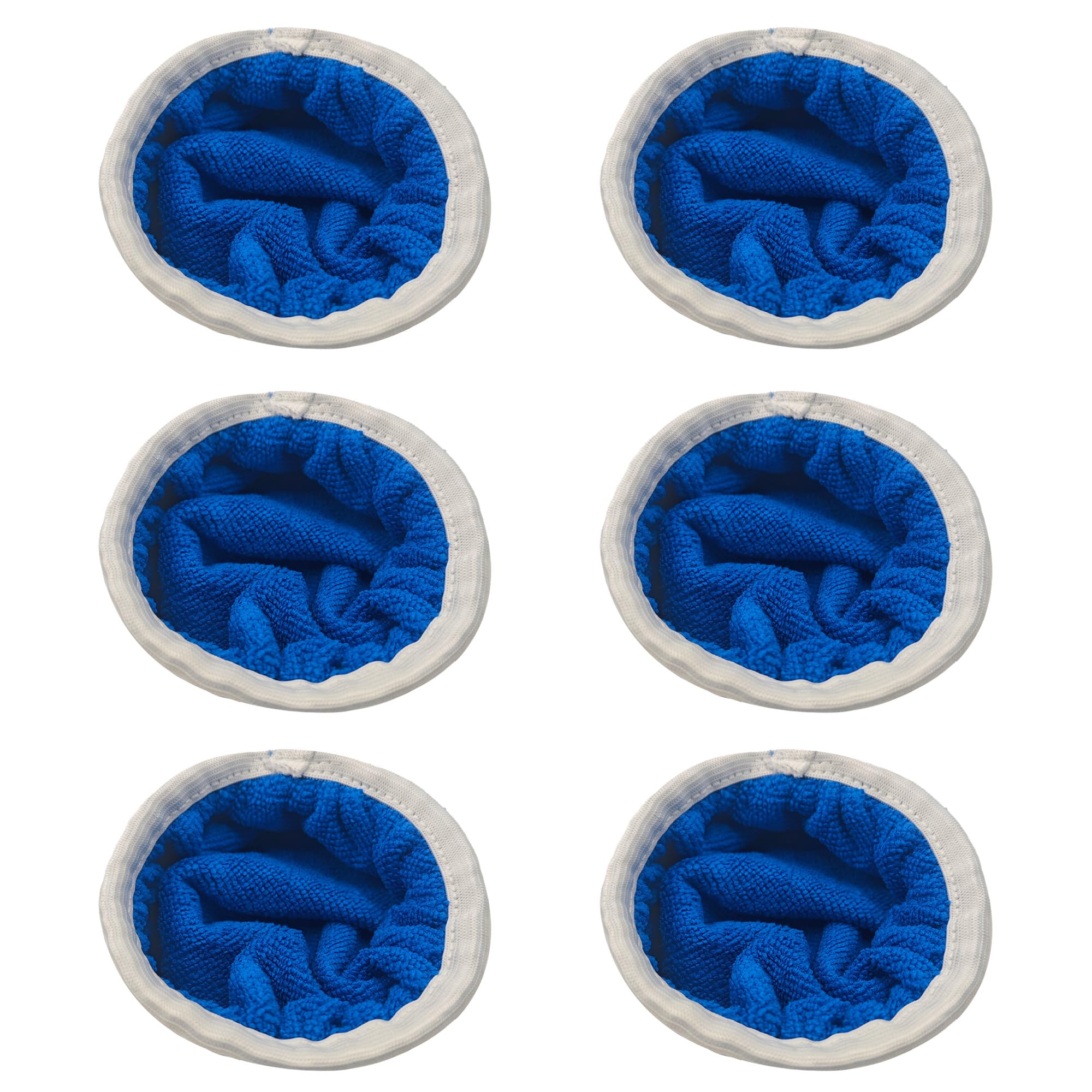 STFRBTH 6PCS Car Buffing Pads, Microfiber Polishing Bonnet Cover for 5-6 Inch Orbital Buffer, Car Polisher Pad Set for Vehicle Waxing & Detailing