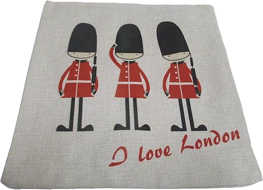Amazon Co Jp 選べる イラスト クッション カバー イギリス ロンドン 兵隊 ホーム キッチン