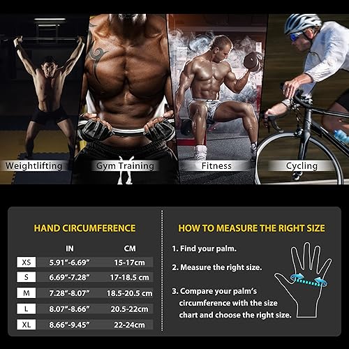 Miniatura 6 de SIMARI Workout Gloves Men Women Weight Lifting Gym Exercise Cycling Full Palm Protection Breathable Gloves