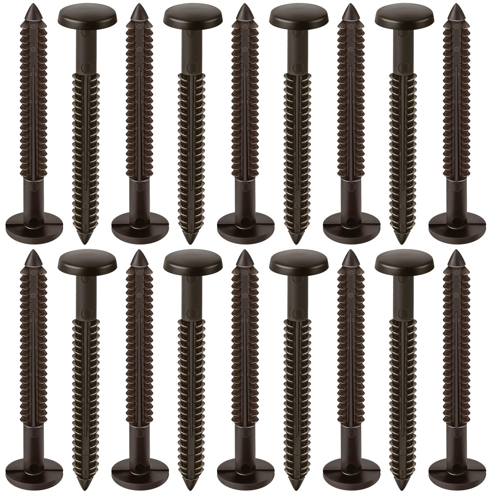Photo 1 of Blulu Vinyl Shutter Fasteners, 3 Inch, Ochre Brown (18 Pcs)