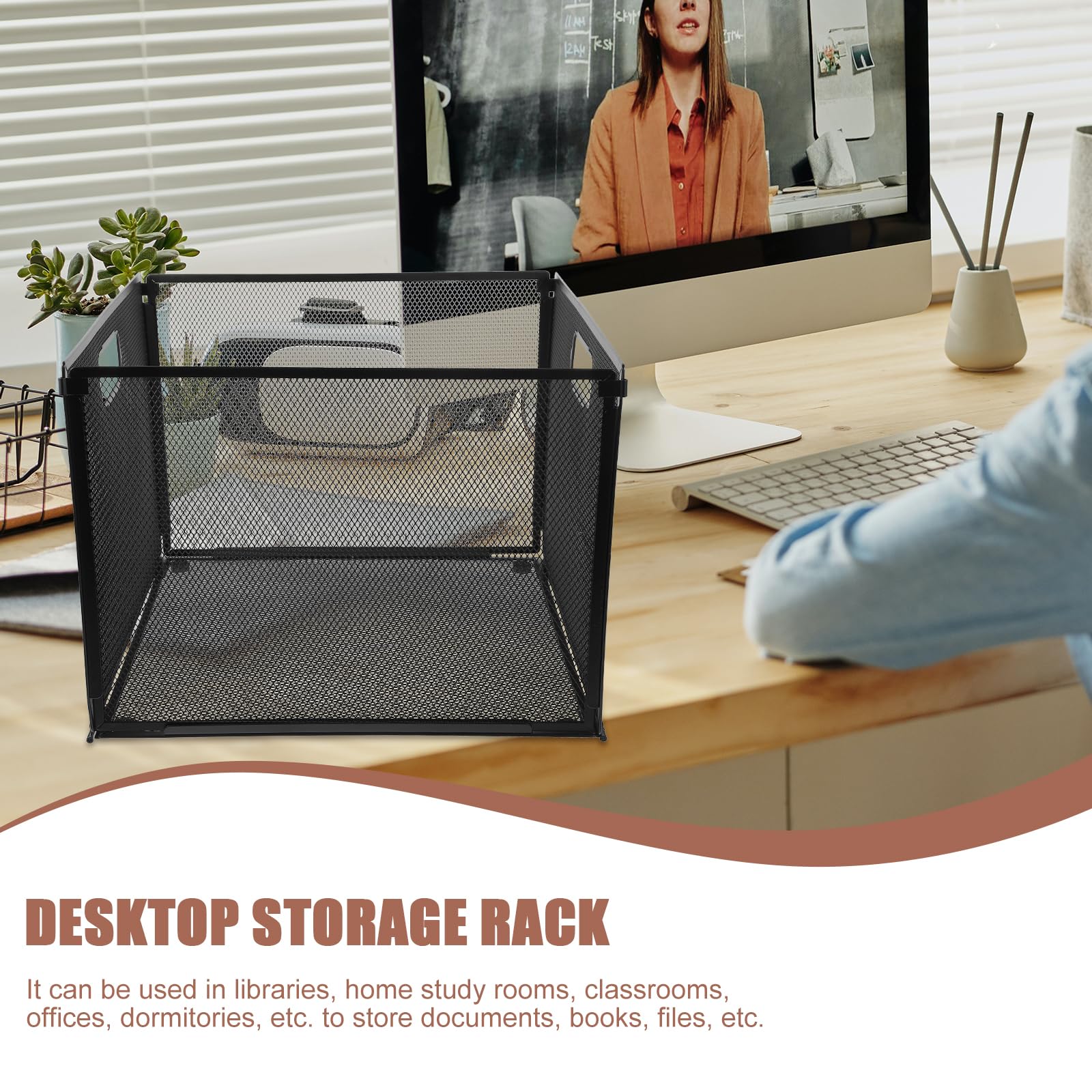 Ciieeo Dateibox Einklappen Organisationskorb Für Kleinigkeiten Wand-aktenhalter-rack Hängender Aktenhalter Aus Netzstoff Hängeregistraturkorb Aktenkorb Büro Metall Groß Finishing-korb