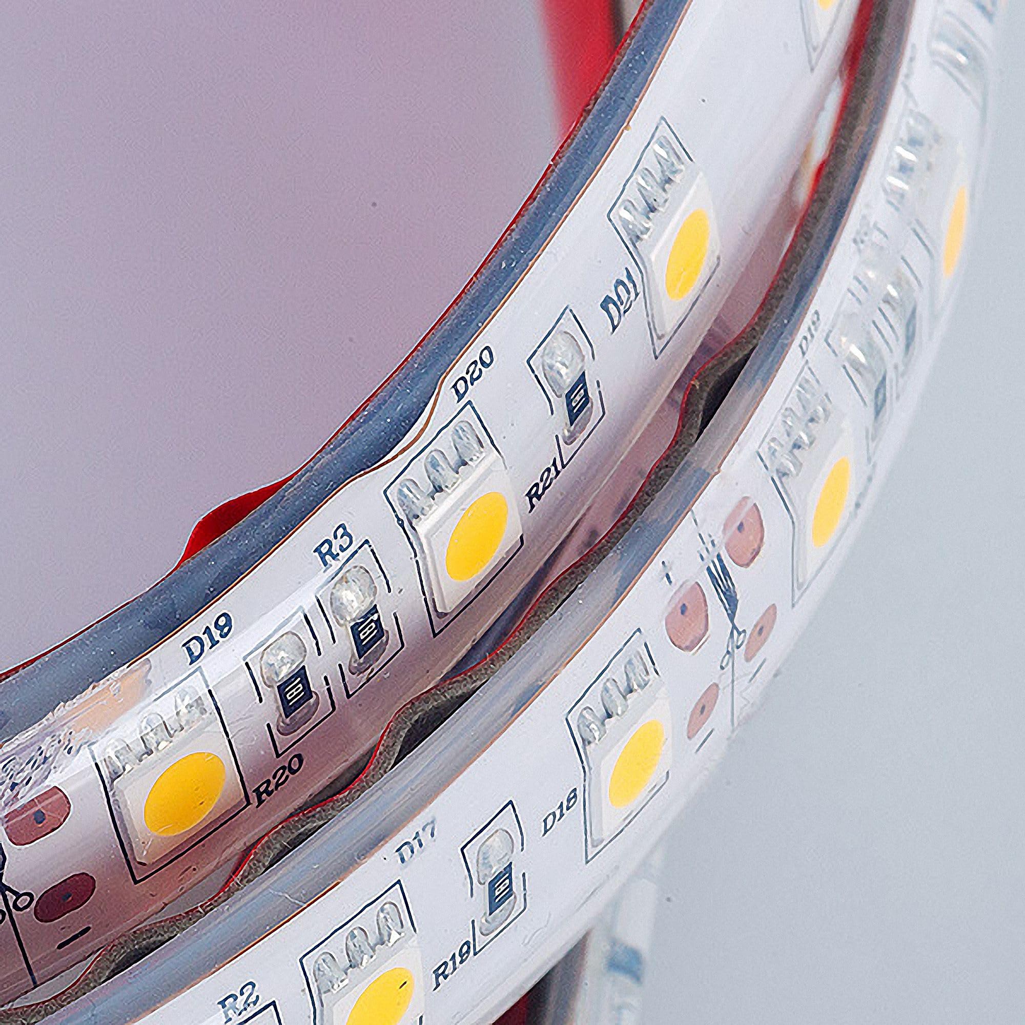 Mextronic LED Streifen IP67 – Dimmbares LED-Band, Kaltweiß (6000K), 72W, 5 Meter, Wasserdicht Für Innen & Außen