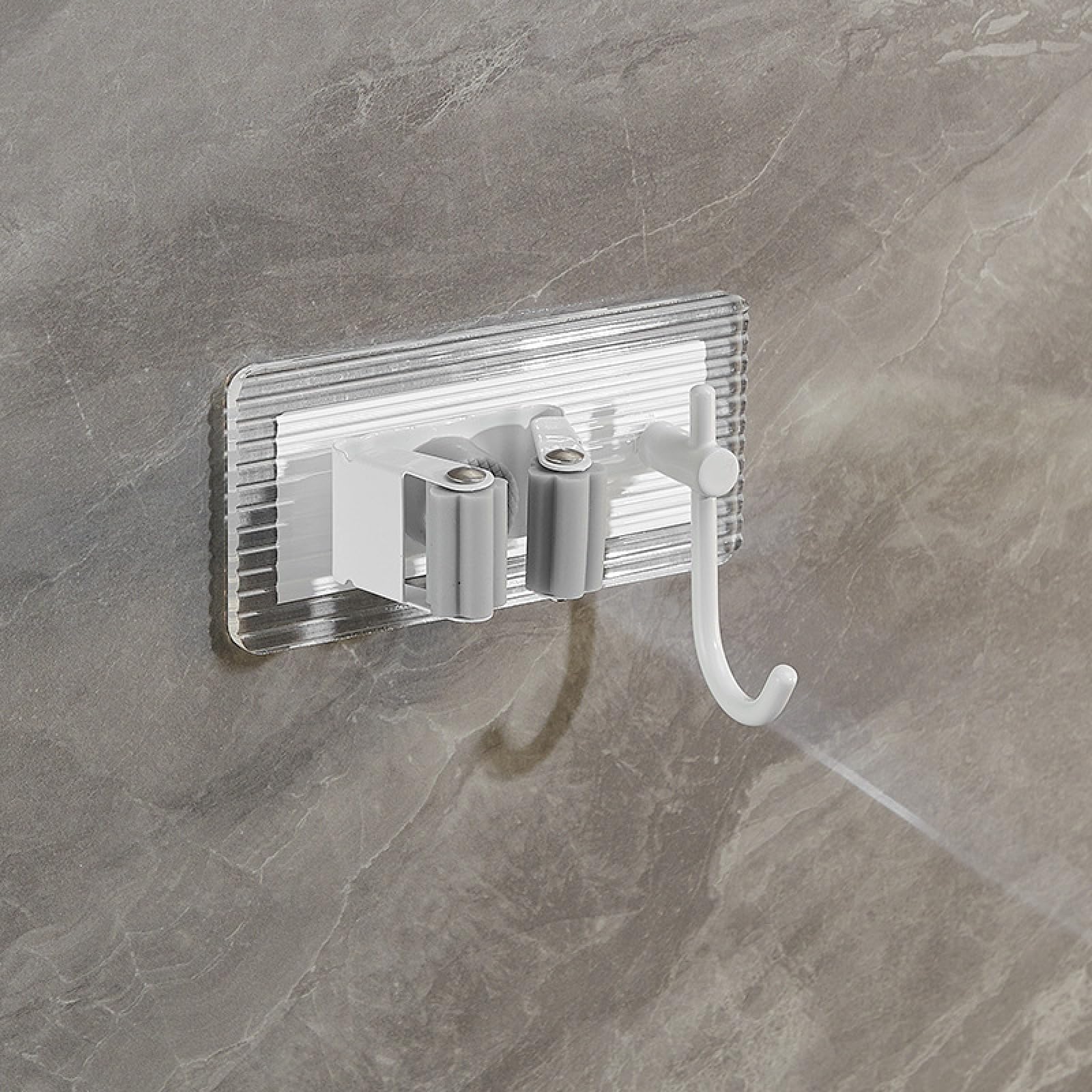 Fixation de Pince Murale de serpillière de Toilette Fixation, Rack de vadrouille à Cendres 3 pcs
