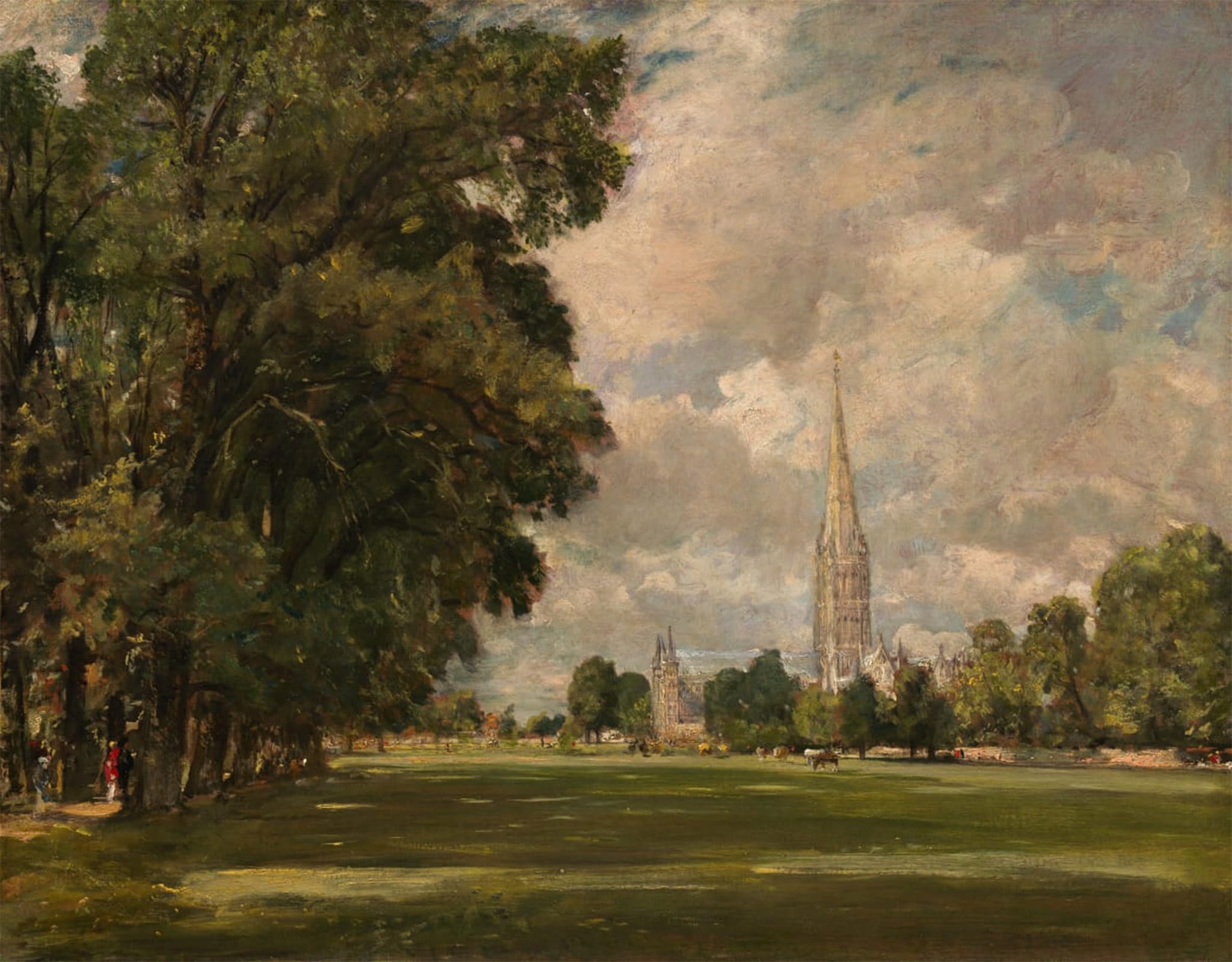 ARTXLXXBN Famous Painting Canvas Artwork Graffiti Print Salisbury Cathedral From Lower Marsh Close by John Constable Portrait Canvas Image for Home Decor 60x90cm