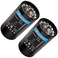 Vista 15 de Blue Stars, versión mejorada, 2 paquetes de 216-259 uF/MFD 220-250 V, pieza de repuesto de condensador de arranque redondo, ajuste exacto