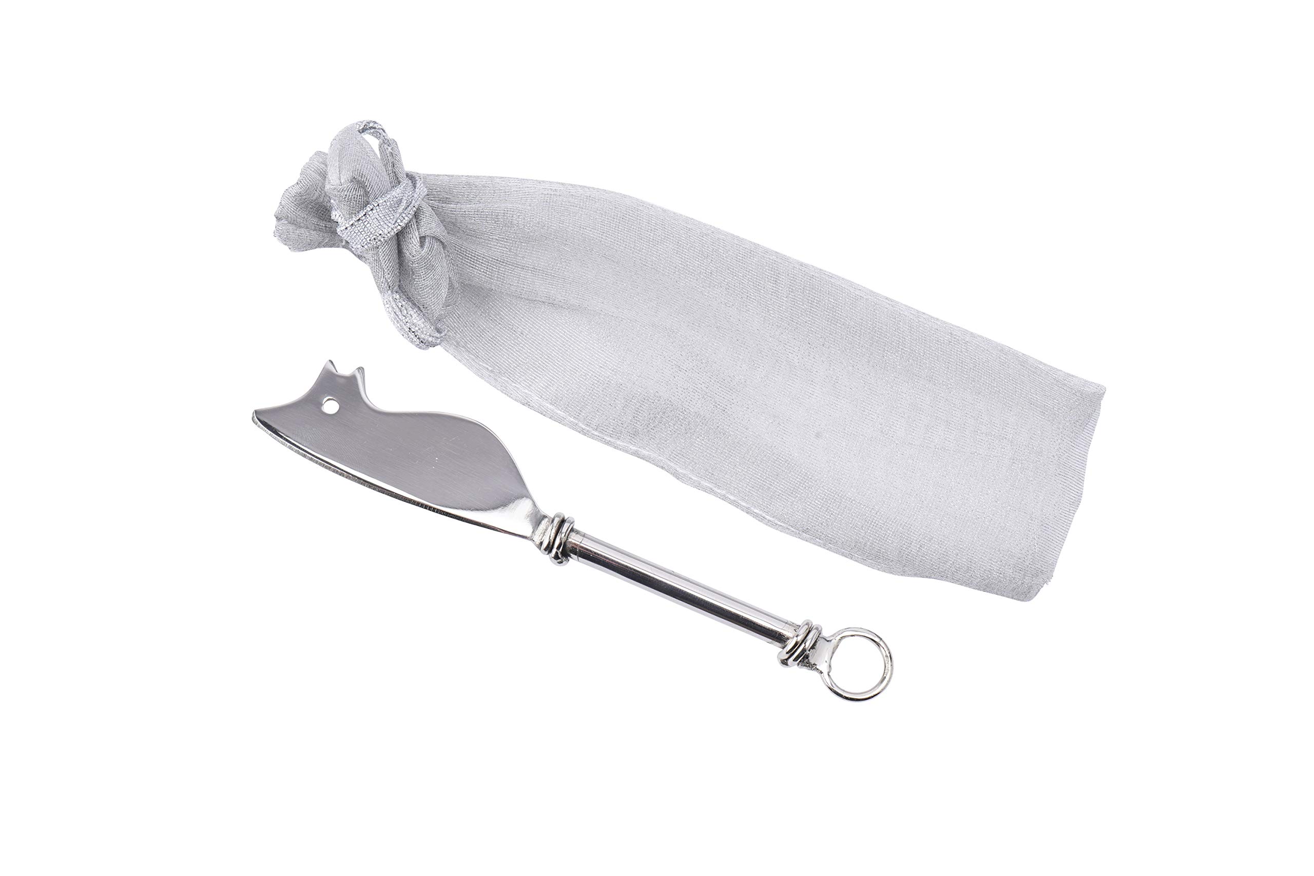 CGB Giftware | Stainless Steel Novelty Mouse Cheese Cutter and Spreader in Organza Gift Bag | GB04478