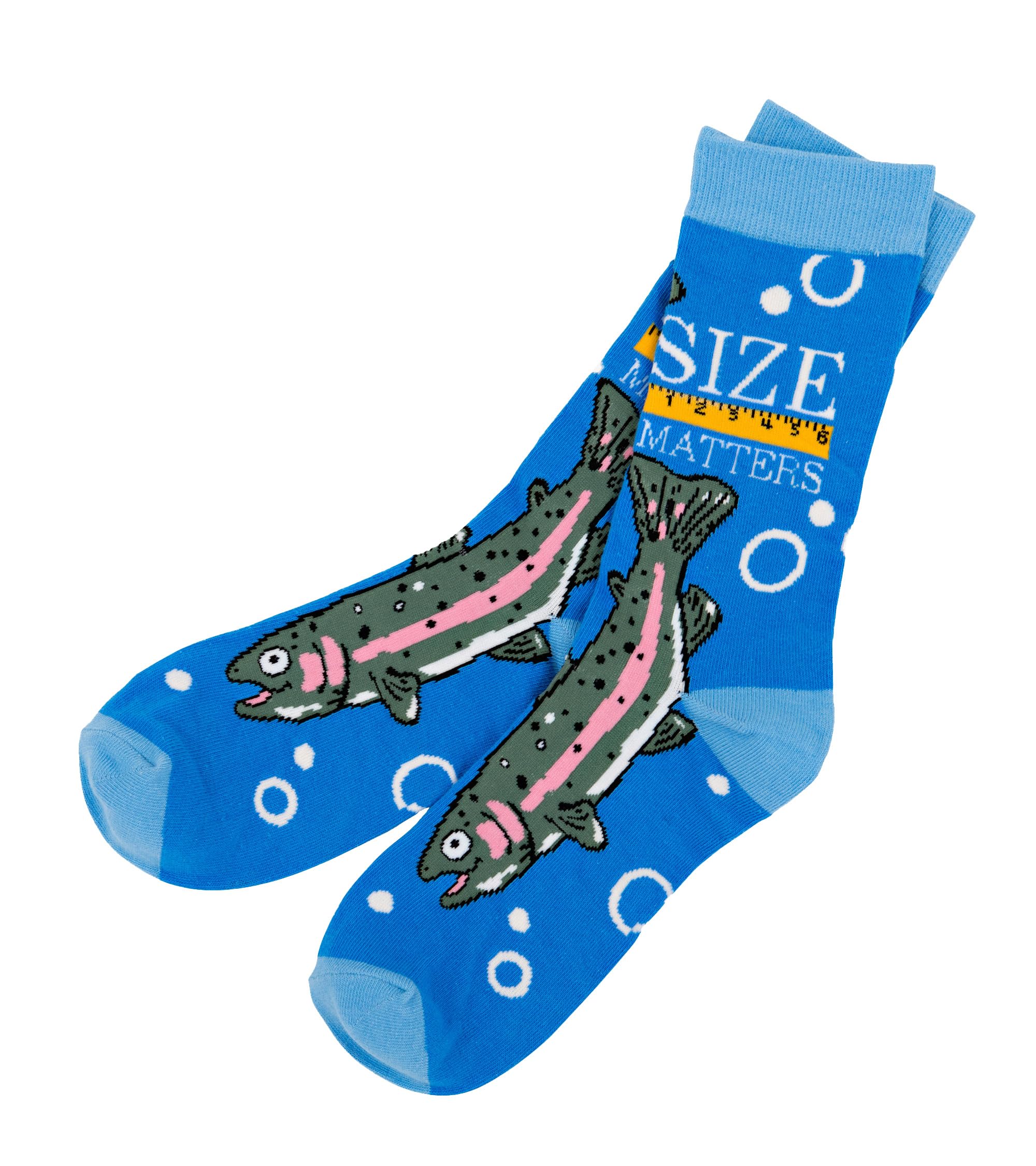 Little Blue House Men's Crew Casual Sock, Size Matters, One