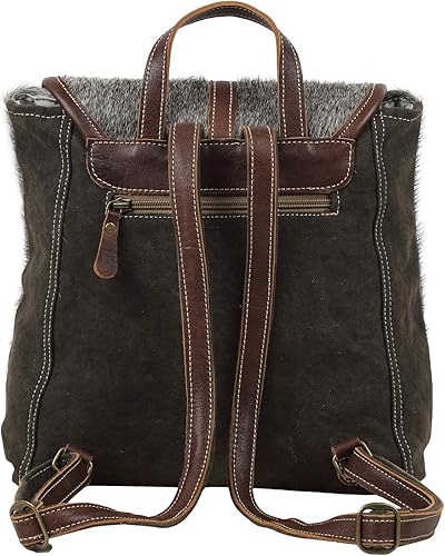 Miniatura 3 de Myra Bag Mochila Stella de Lona y Cuero Vaca Upcycled S-1590