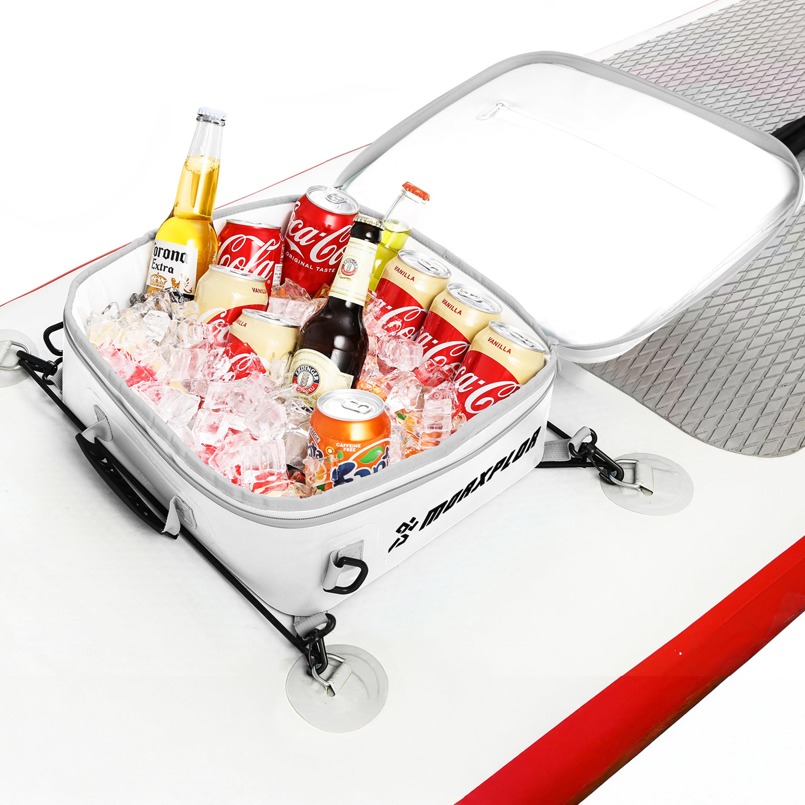 MORXPLOR Waterproof PVC Paddleboard Cooler Deck Bag - 12 Can Soft Insulated Cooler for Paddleboarding, Camping, Kayaking โ image 1