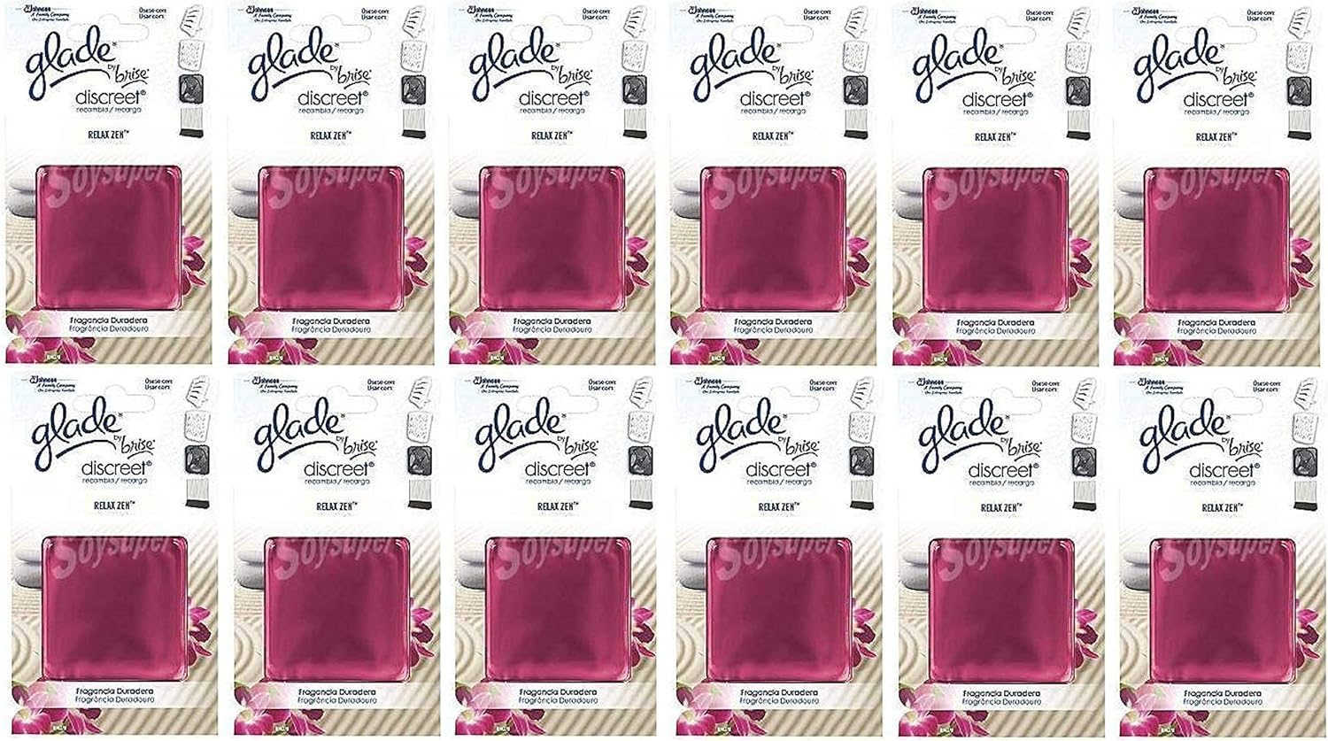 Glade Discreet Relaxing Zen Fragrance Air Freshener Refill 12x 8g Amazon.co.uk Grocery