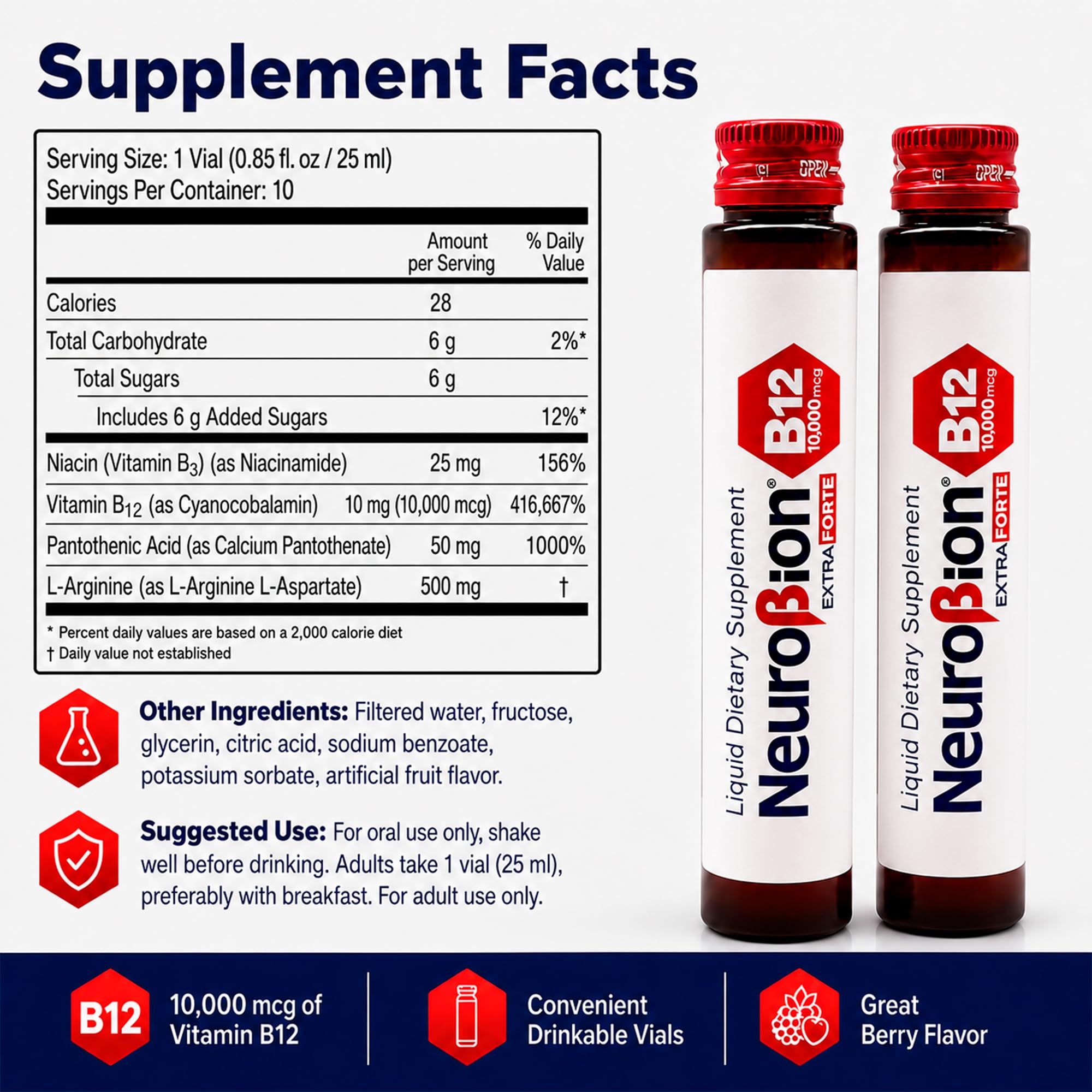 neurobion vitamin b1 b6 b12 injection Amazon.com: Neurobion Extra Forte B12 10,000 mcg Liquid Dietary Supplement