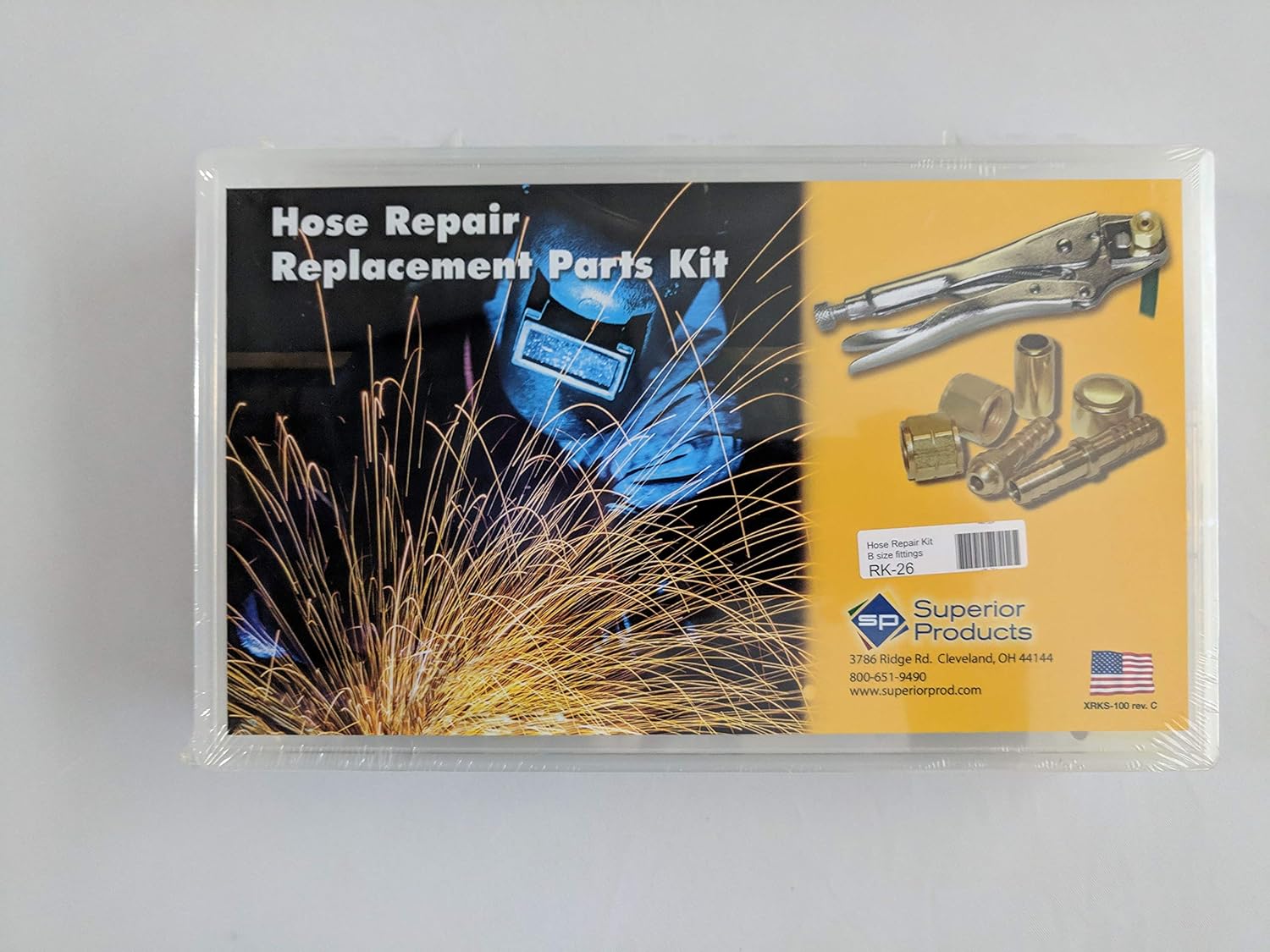 Welding Hose Repair KIT B Size Hose Fittings for 1/4" ID Hose RK26