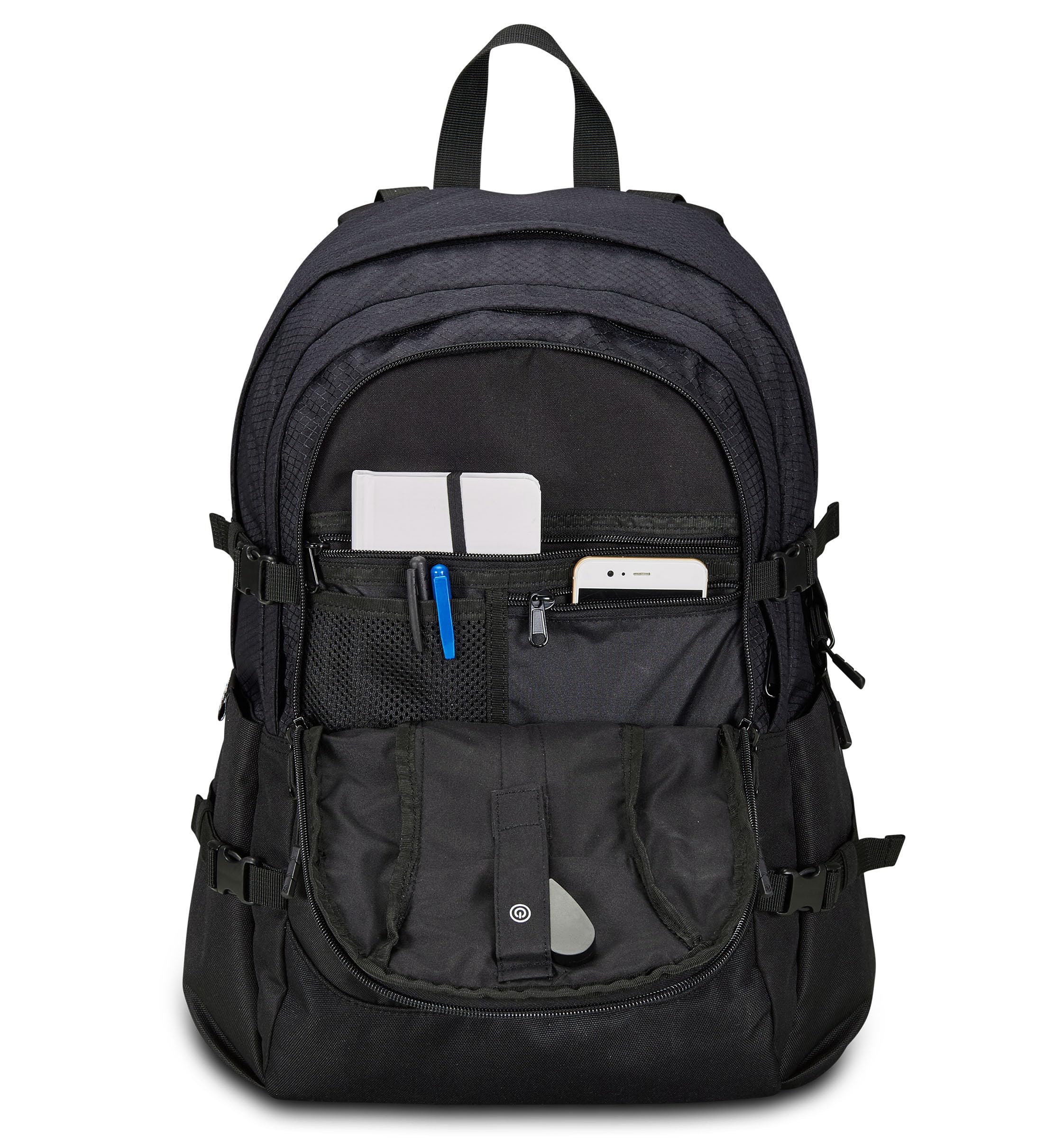 Invicta Act Plus Led Schulranzen, Tagesrucksack mit Laptopfach, Trinkflaschenfach, Organisationsfach, Brust- und Beckengurt, Kompressionsriemen, Schule, Sport, Freizeit - Mädchen Jungen