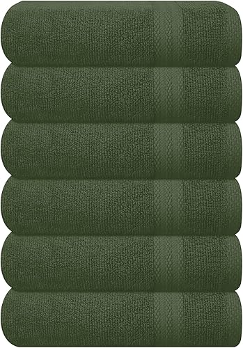 Miniatura 129 de GLAMBURG - Juego de 12 toallas faciales ultrasuaves de 13 x 13 pulgadas, 100% algodón, duraderas y altamente absorbentes, ideales para baño, cocina