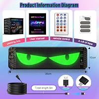 ZIMAOER Ochi de Demon LED pentru mașini și camioane, afișaj LED flexibil programabil pentru reclame personalizate 7