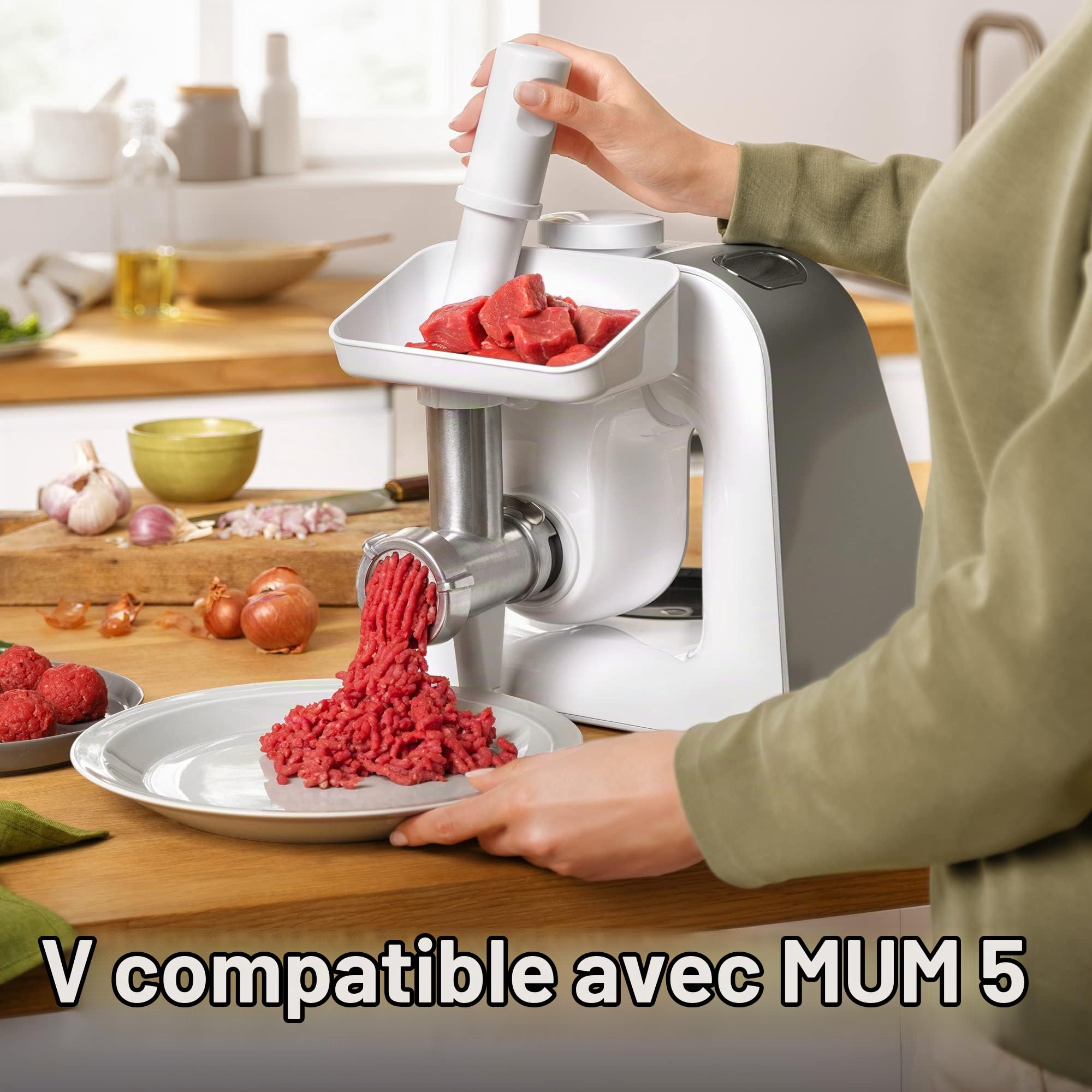 Bosch MUZ5FW1 - Accessoire hachoir à viande, Durable, facile à nettoyer