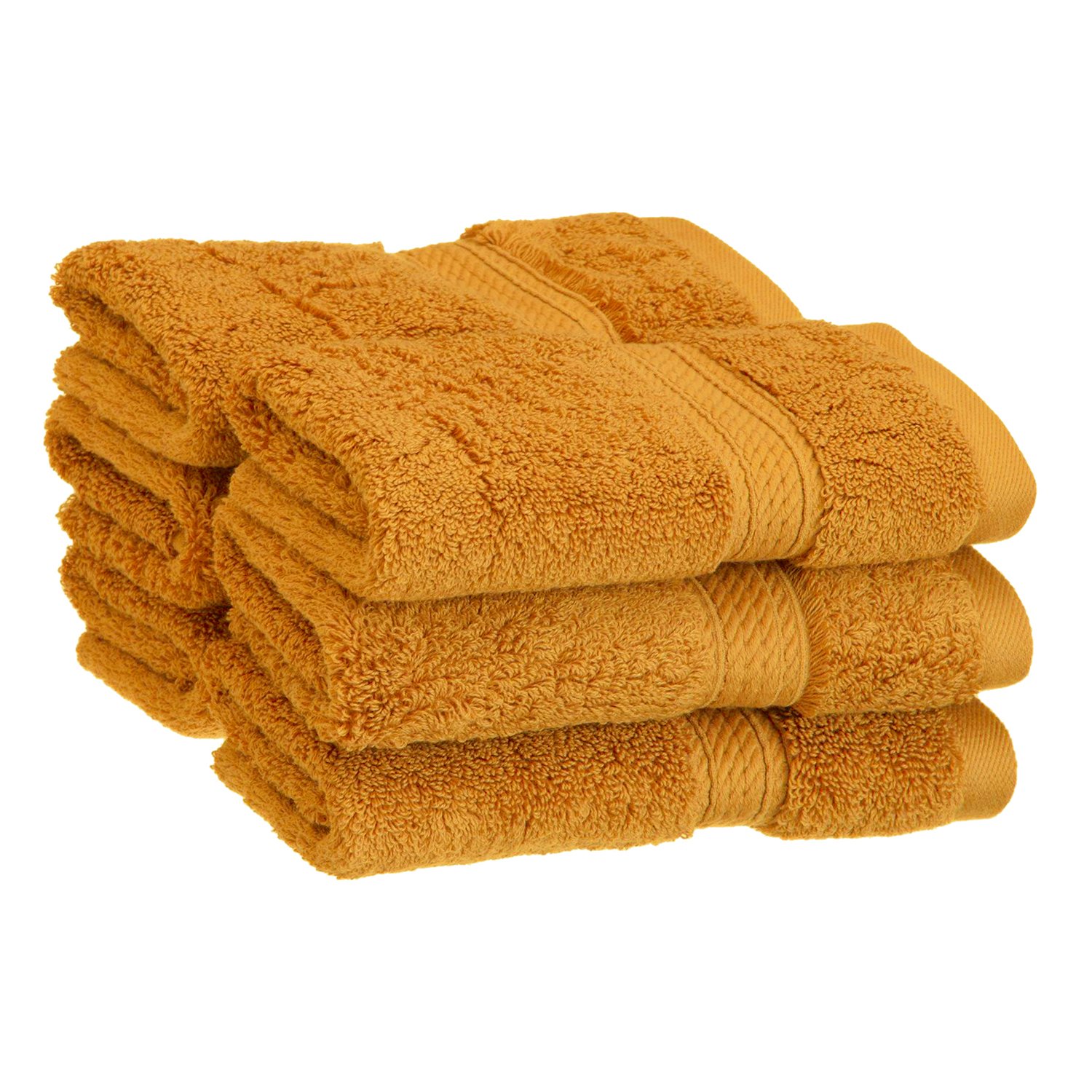Buckingham Egyptian Cotton Solid 6-Piece Towel Set, Face Towels, Rust