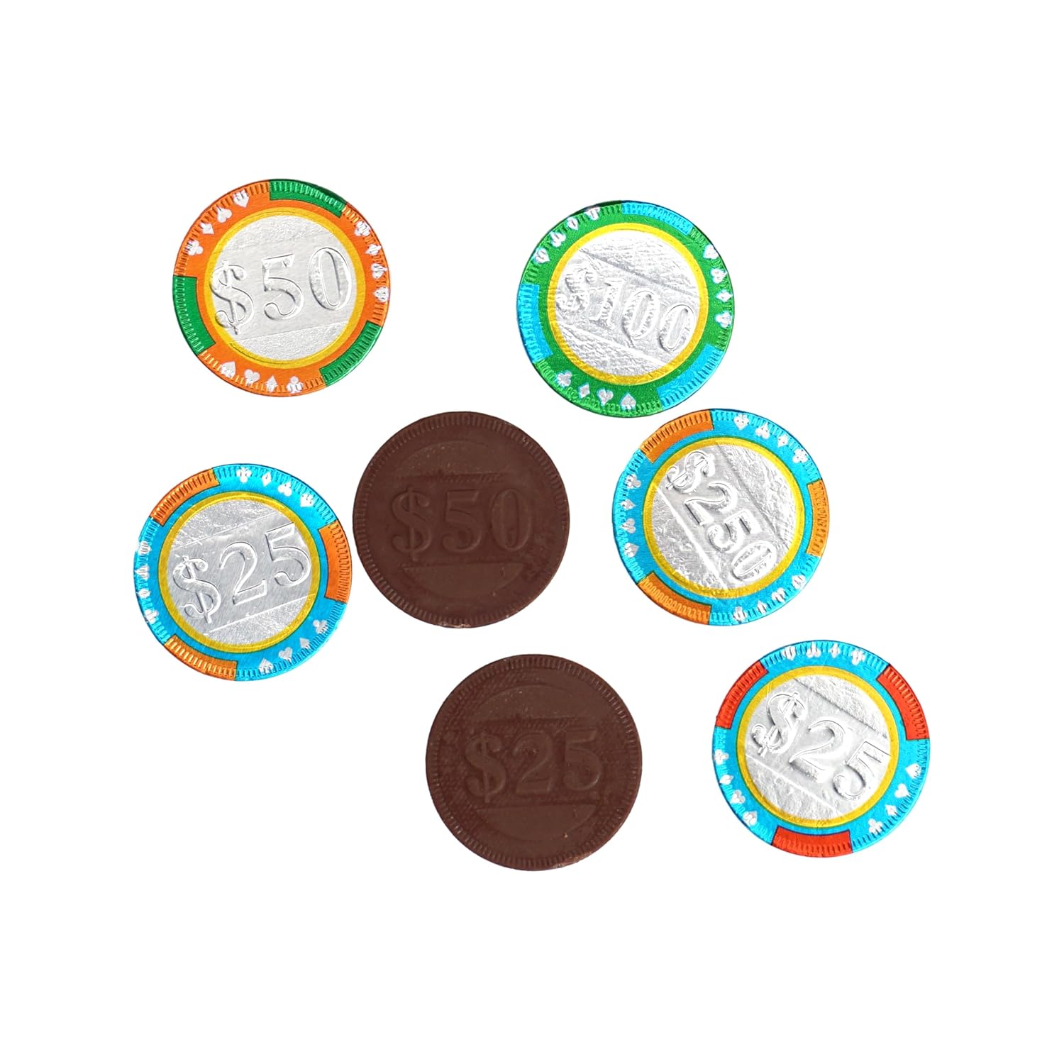 Milk Chocolate Casino Coins, 2 Pound Bulk Bag, Chocolate Coins, Individually Wrapped Chocolates