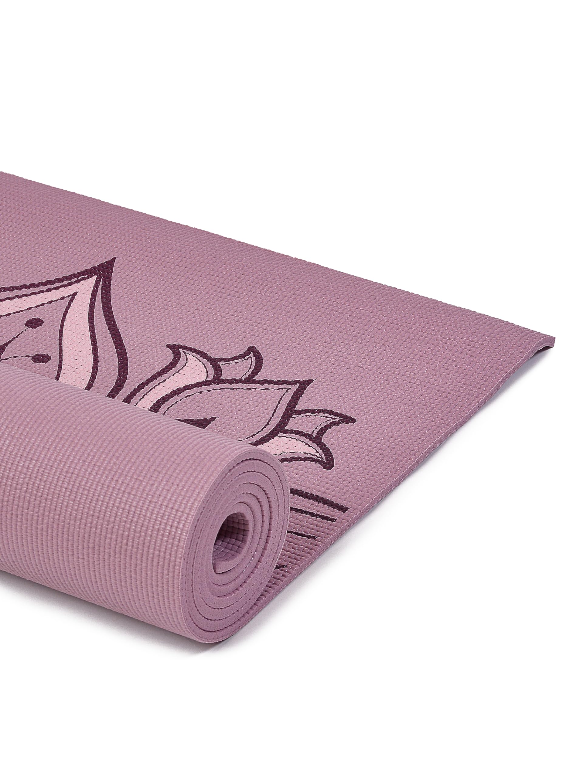 Yoga Studio Tapis de yoga conçu - 183 cm x 61 cm Mandala Mat antidérapant 6 mm Tapis de yoga indéchirable en PVC