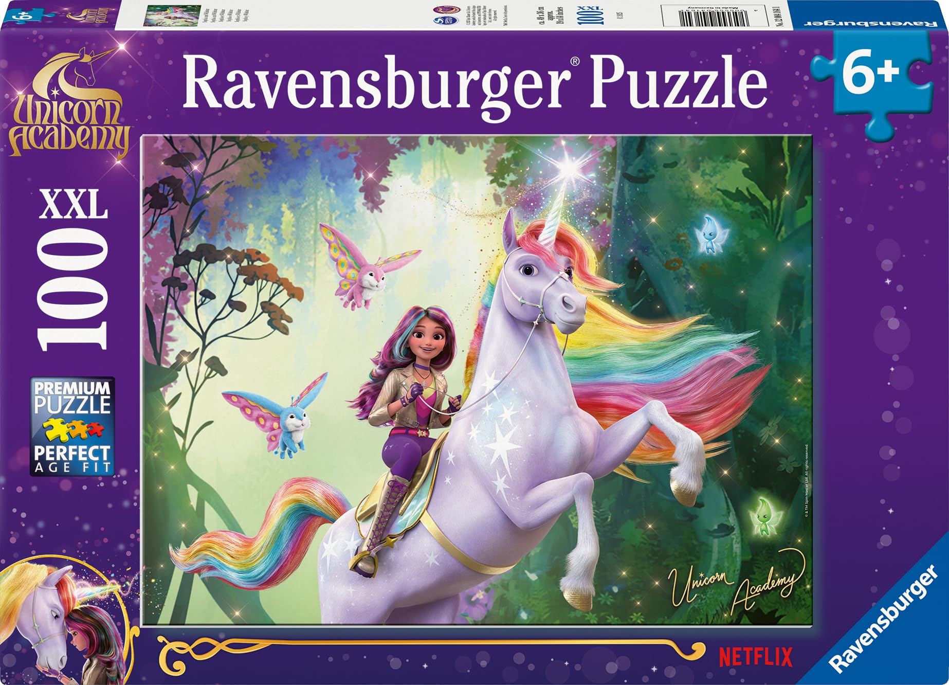 Ravensburger Kinderpuzzle - 12004164 - Unicorn Academy - Einhorn-Puzzle für Kinder ab 6 Jahren, mit 100 Teilen im XXL-Format, Einhorn-Geschenke