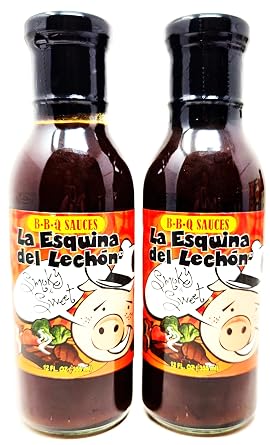 2 Pack of La Esquina Del Lechon Mexican Barbecue Sauce 12oz Bottles you choose Spicy and Smokey or Smoky Sweet Sweet and Smoky