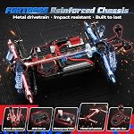 JOI MEW 1/12 All Terrain Fast RC Cars for Adults, 45 KPH Electric Off-Road RC Truck, Waterproof Remote Control Monster Truck, 2.4GHz High Speed Car W/LED Lights, Extra Tire, Gifts for Boys&Kids