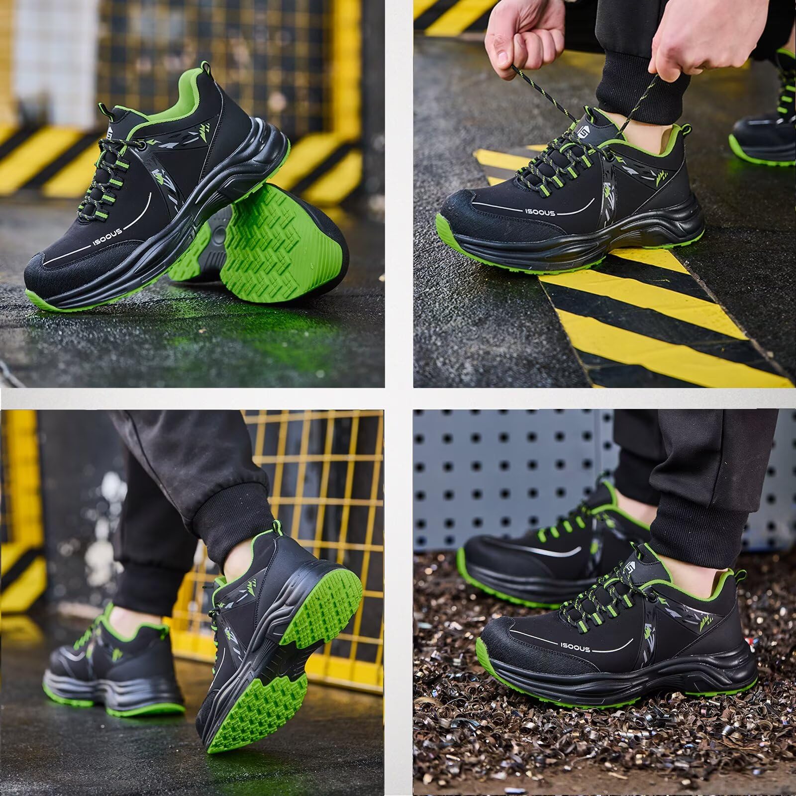 Scarpe Antinfortunistiche Uomo Donna Scarpe da Lavoro Leggere Scarpe da Cantiere Antiscivolo Traspiranti