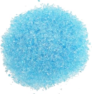LUSTERING High Luster Crushed Glass Glitter, Broken Glass, Glass Chips for Crafts DIY Epoxy Resin Art, Nail Art, Jewelry Making,Geode Painting, 1-3mm,100g/3.53oz (Marine Blue)