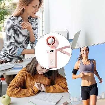 Portable Handheld Fan - mine Personal Blower, Cordless Cooling Device | Travel Size Electric Fan, Rechargeable Pocket Air Circulator, Lightweight summar Breeze Maker, Compact Outdoor Wind Generator