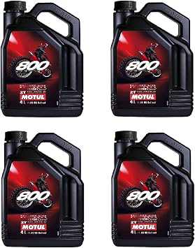 Motul 104039 Set of 4 800 2T Off Road Motor Oil 1-Gallon Bottles