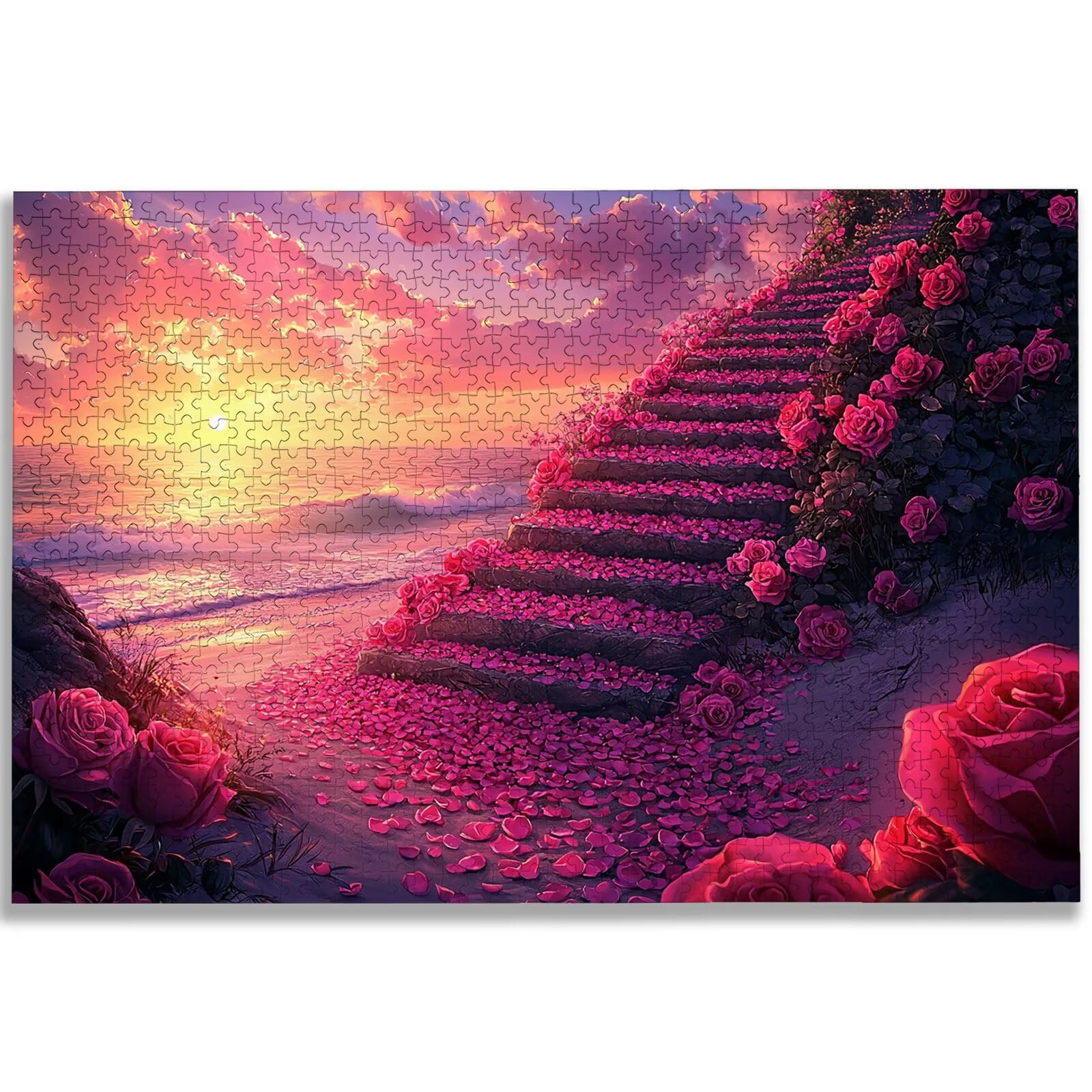 Puzzle Fleur 4000 Pièces Adultes, Puzzle 4000 Pièces pour Adultes et Enfants à Partir de 14 Ans, Paysage Puzzles Bois de Qualité Supérieure avec Une Boîte d'emballage Exquise, Cadeau Femme, -2117