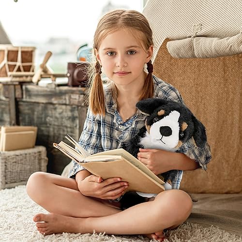 Miniatura 7 de DolliBu - Peluche de perro de montaña bernés, súper suave, juguete de peluche para mascotas, regalo para niños, adolescentes y adultos, 8 pulgadas