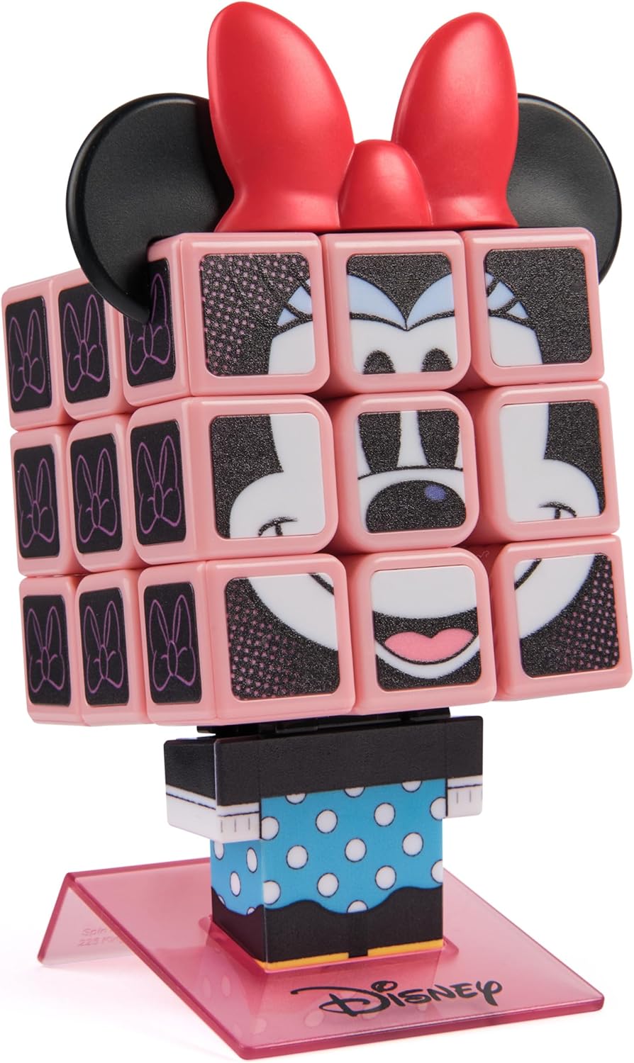 Rubik’s Cube Minnie Mouse Disney Cuber, Problem-Solving Challenging Brain Teaser Collectible Disney Fidget Toy for Puzzle Lovers & Fans Ages 8+