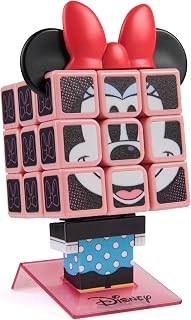 Rubik's Cube Disney Minnie Mouse Cuber Brain Teaser Collectible Figure | Collectible Disney Cuber, Solvable 3x3 Puzzle, Includes Character Body and Display Stand, Fidget Toy, Ages 8 & Up