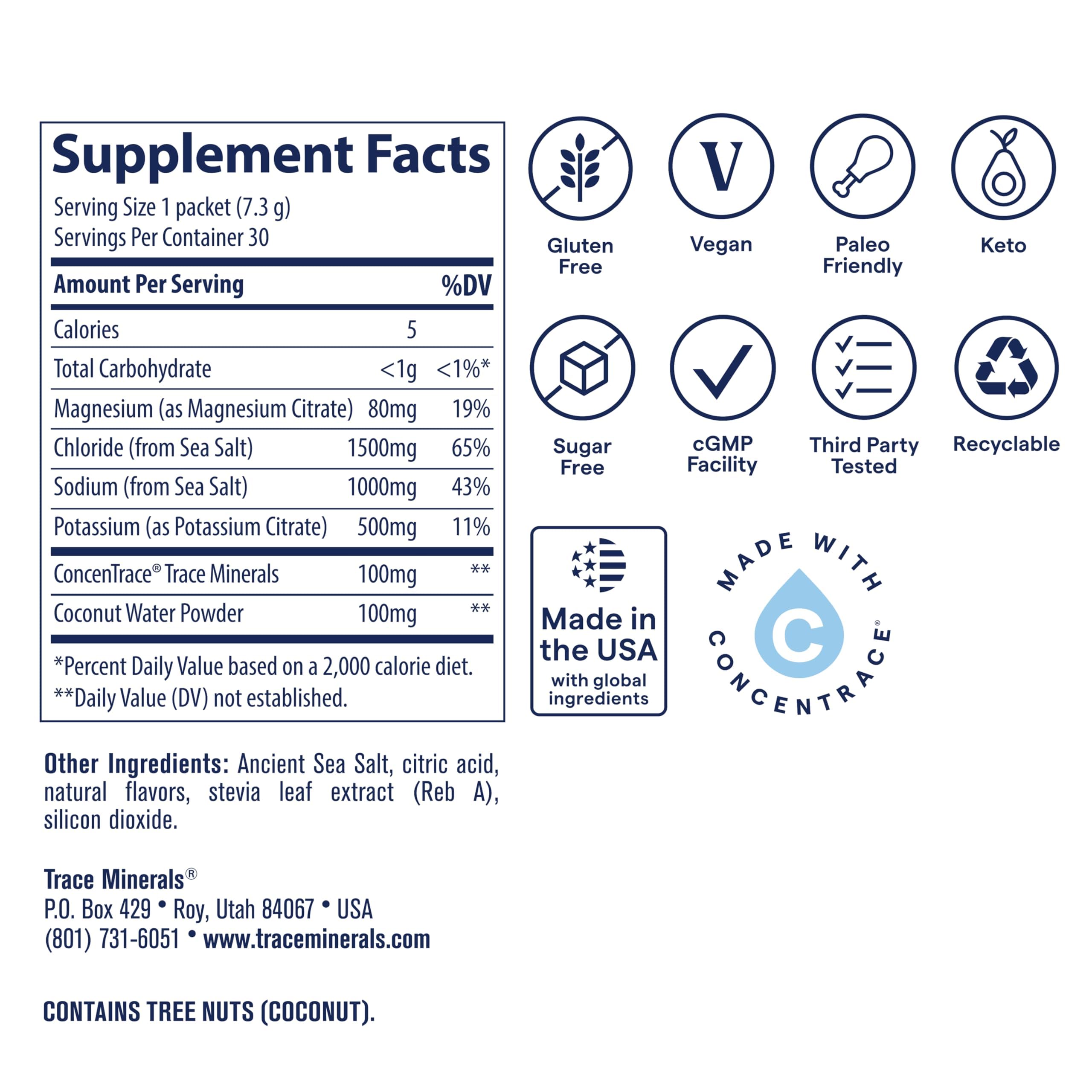 Trace Minerals ZeroLyte Electrolyte Drink Mix, Salty Watermelon, 30 Packets — Amazon image 3