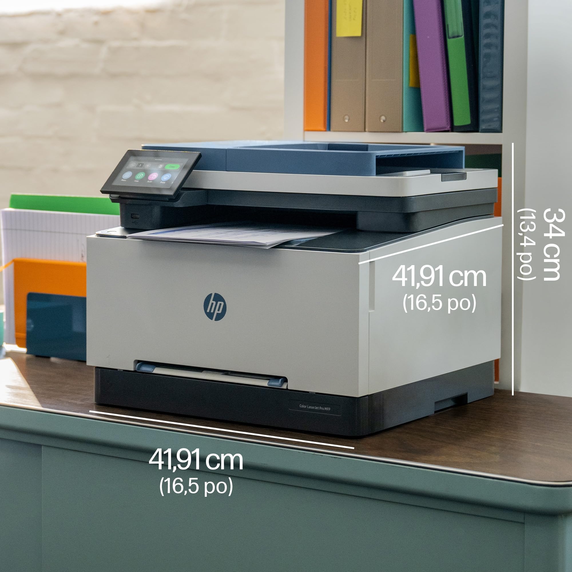 HP Color LaserJet Pro 3302fdn, 499Q7F, Imprimante Multifonction A4, Impression Recto Verso Automatique, 25 ppm N/B et Couleur, USB, Ethernet, Fax, Copie, Numérisation, ADF 50 Feuilles, Smart, Bleu