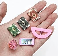 Vista 3 de ONEST 50 piezas Mini Casa Escolar Suministros Mini Escolares Accesorios Escolares Casa Miniatura Casa Casa Miniatura Modelo DIY Accesorios