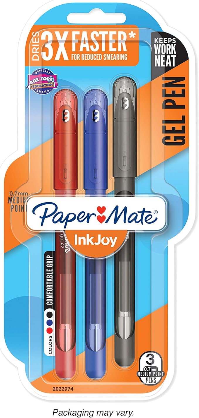 Paper Mate InkJoy Gel Pens Medium Point (0.7mm) Capped, 14