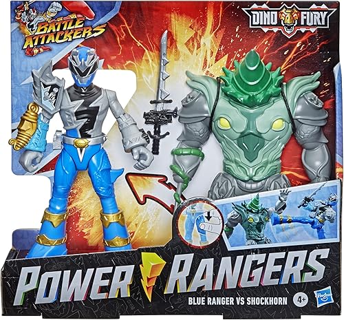 Miniatura 2 de Power Rangers Dino Fury Battle Attackers - Paquete de 2 figuras de acción con accesorio inspirado en programas de televisión a partir de 4 años