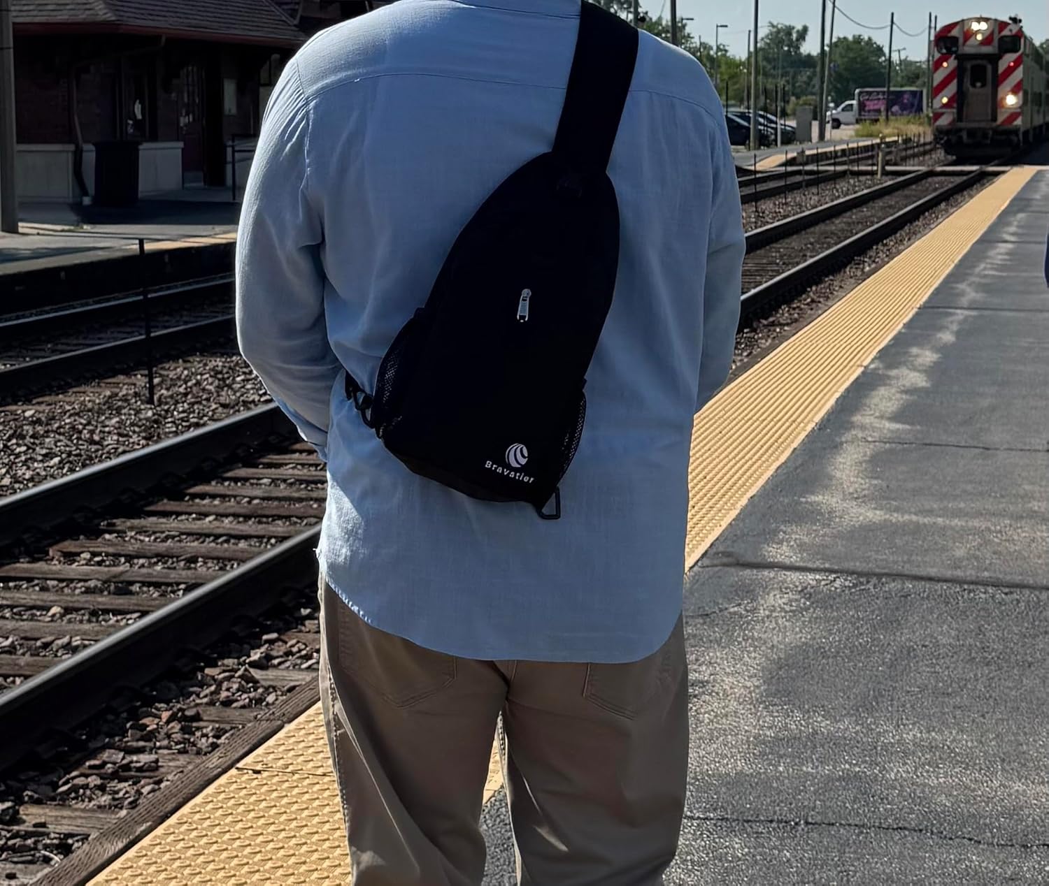 Raven Crossbody Sling Bag for Men and Women, Durable Crossbody Shoulder Sling Backpack, Gym, Travel, Hiking, and Cycling - Image 8