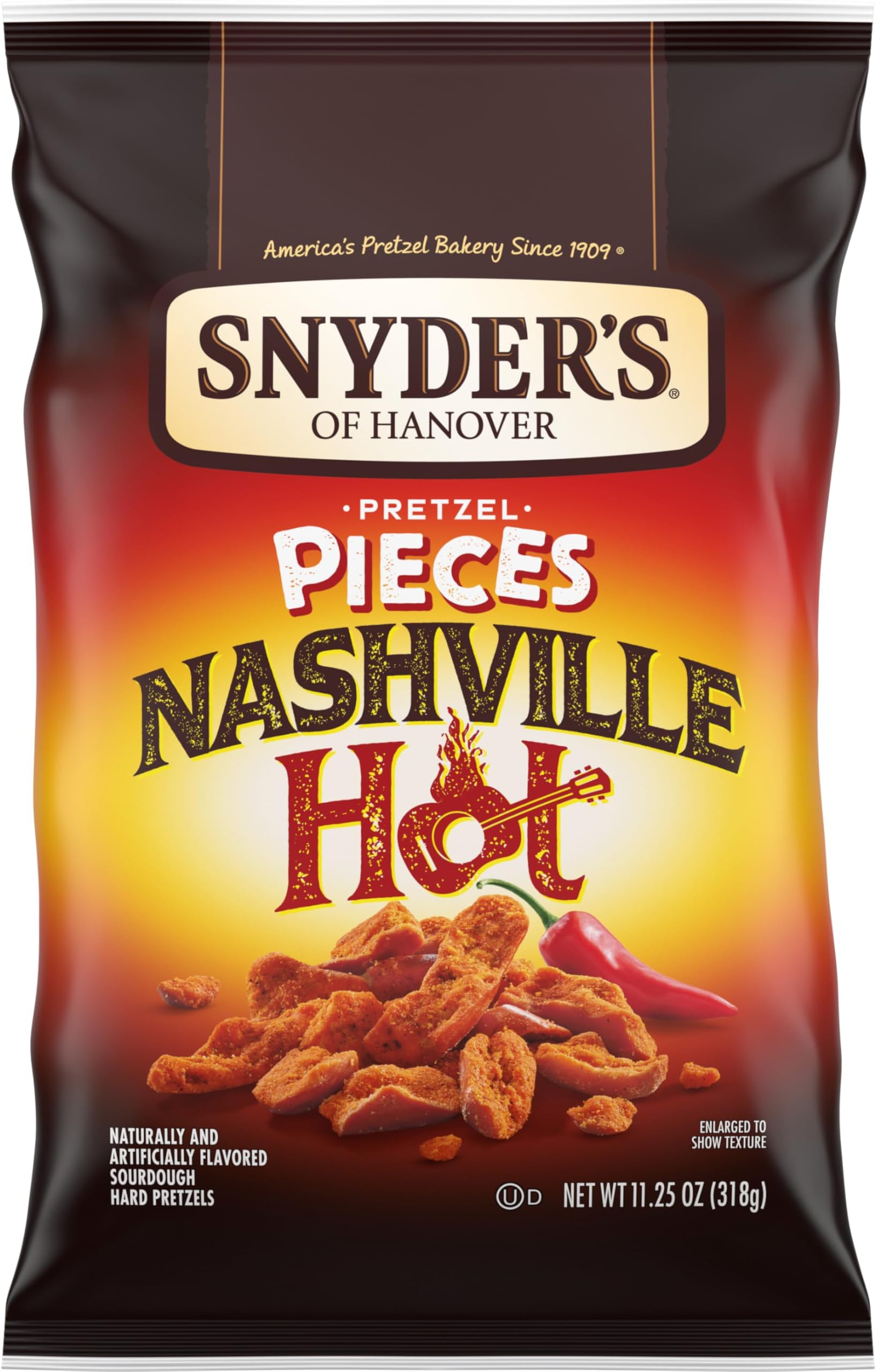 Snyder's of Hanover Pretzel Pieces, Nashville Hot, 11.25 Oz