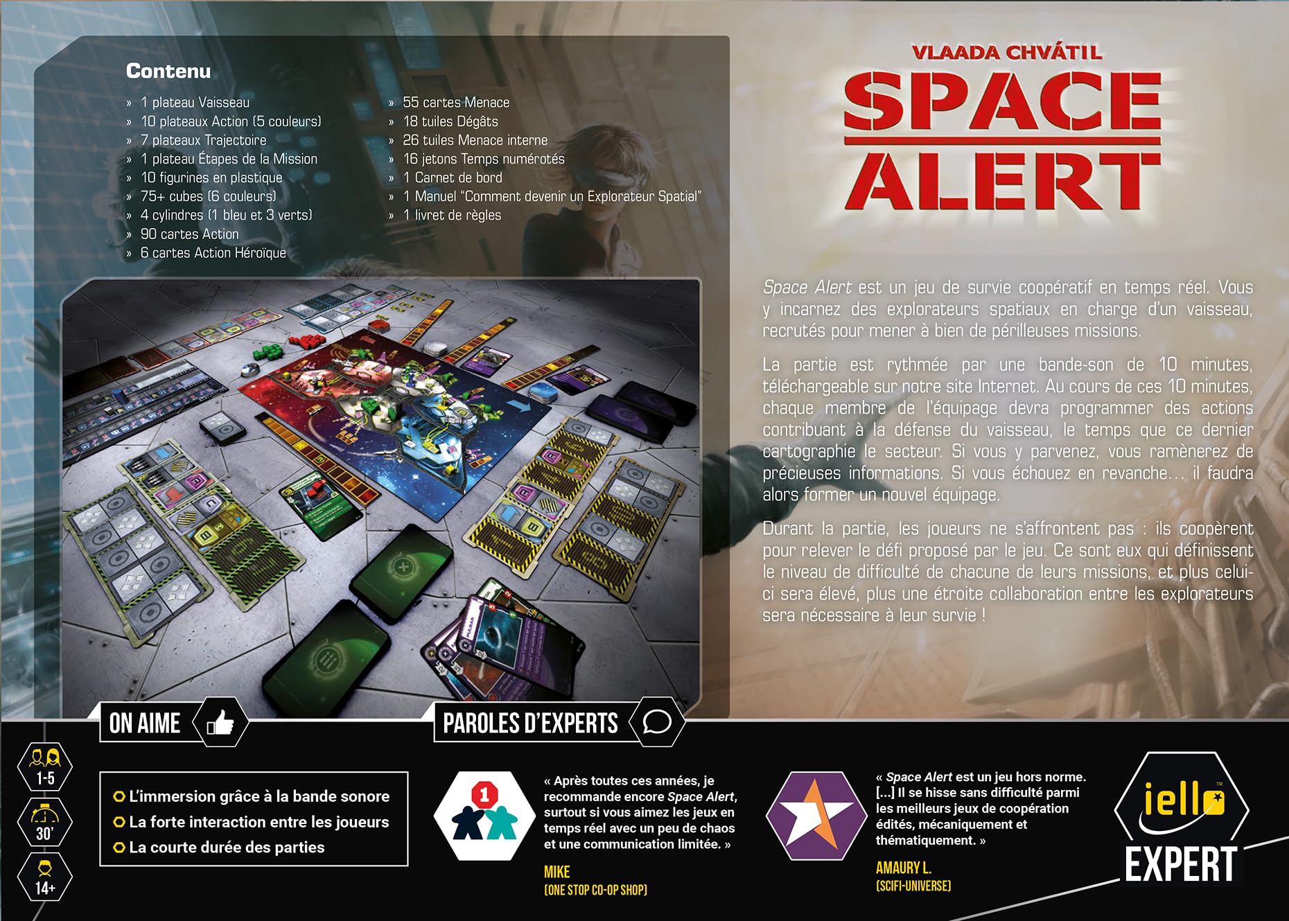 IELLO Expert - Space Alert – Jeu de Société Coopératif de Survie Spatiale – Programmation en Temps Réel – Dès 12 Ans – 1 à 5 Joueurs