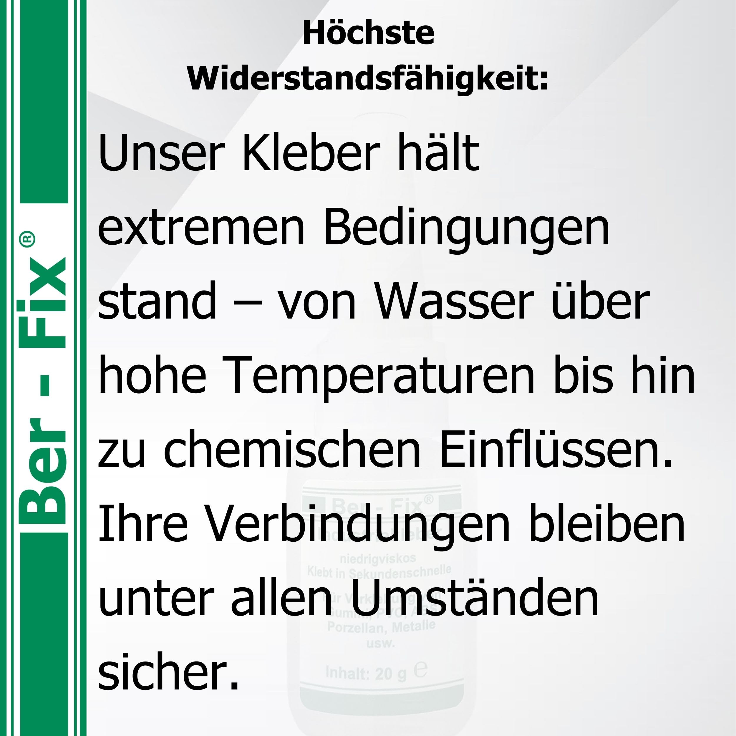 Ber-Fix Industriekleber dünnflüssig, 5 x 20 g + 60 g Füllstoff