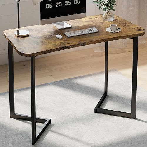 Miniatura 6 de Escritorio para computadora de 40 pulgadas, mesa pequeña para oficina, estilo moderno y sencillo, mesa para escribir, estudiar, trabajar y jugar en